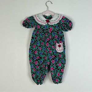Vintage Floral Cottagecore 80s 90s Baby Girl One Piece size 6-9 months